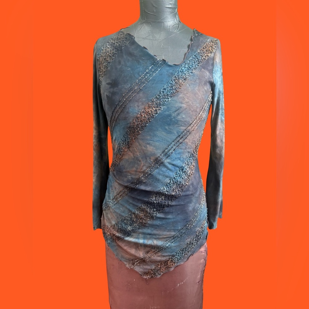 Yolanda Kwan asymmetrical ruched medium blouse